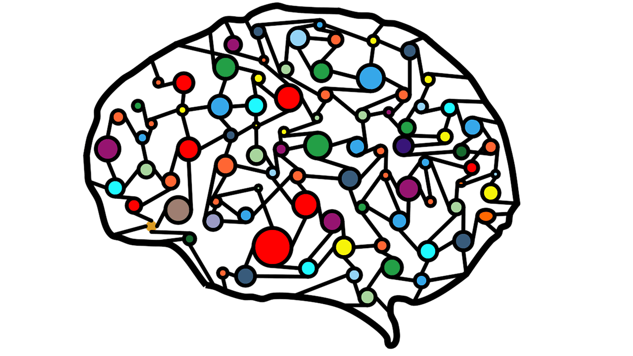 Abstract colorful circles visual
